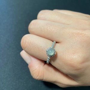 Retired Pandora Birthstone Ring - March - Size 7
